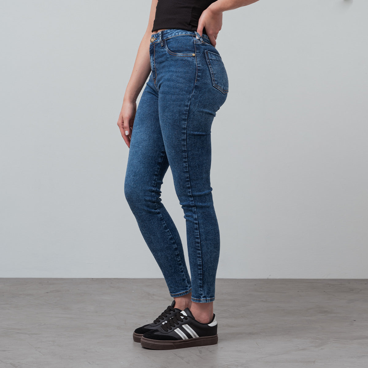 JEAN SKINNY TALLE ALTO PRINGUI