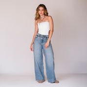 JEAN WIDE LEG TALLE ALTO PEPA