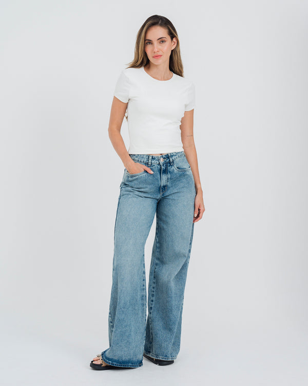 JEAN WIDE LEG TALLE ALTO PEPA