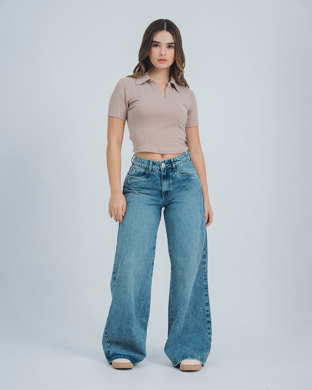 JEAN WIDE LEG TALLE ALTO PEPA
