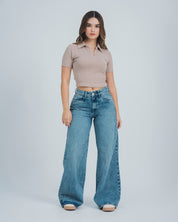JEAN WIDE LEG TALLE ALTO PEPA
