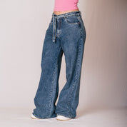 JEAN WIDE LEG TALLE ALTO THEWU