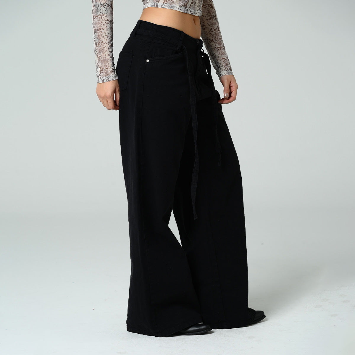 JEAN WIDE LEG TALLE ALTO POLAR