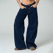 JEAN WIDE LEG TALLE ALTO LUCO