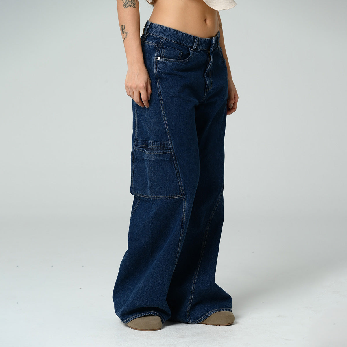 JEAN WIDE LEG TALLE ALTO LUCO