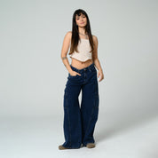 JEAN WIDE LEG TALLE ALTO LUCO