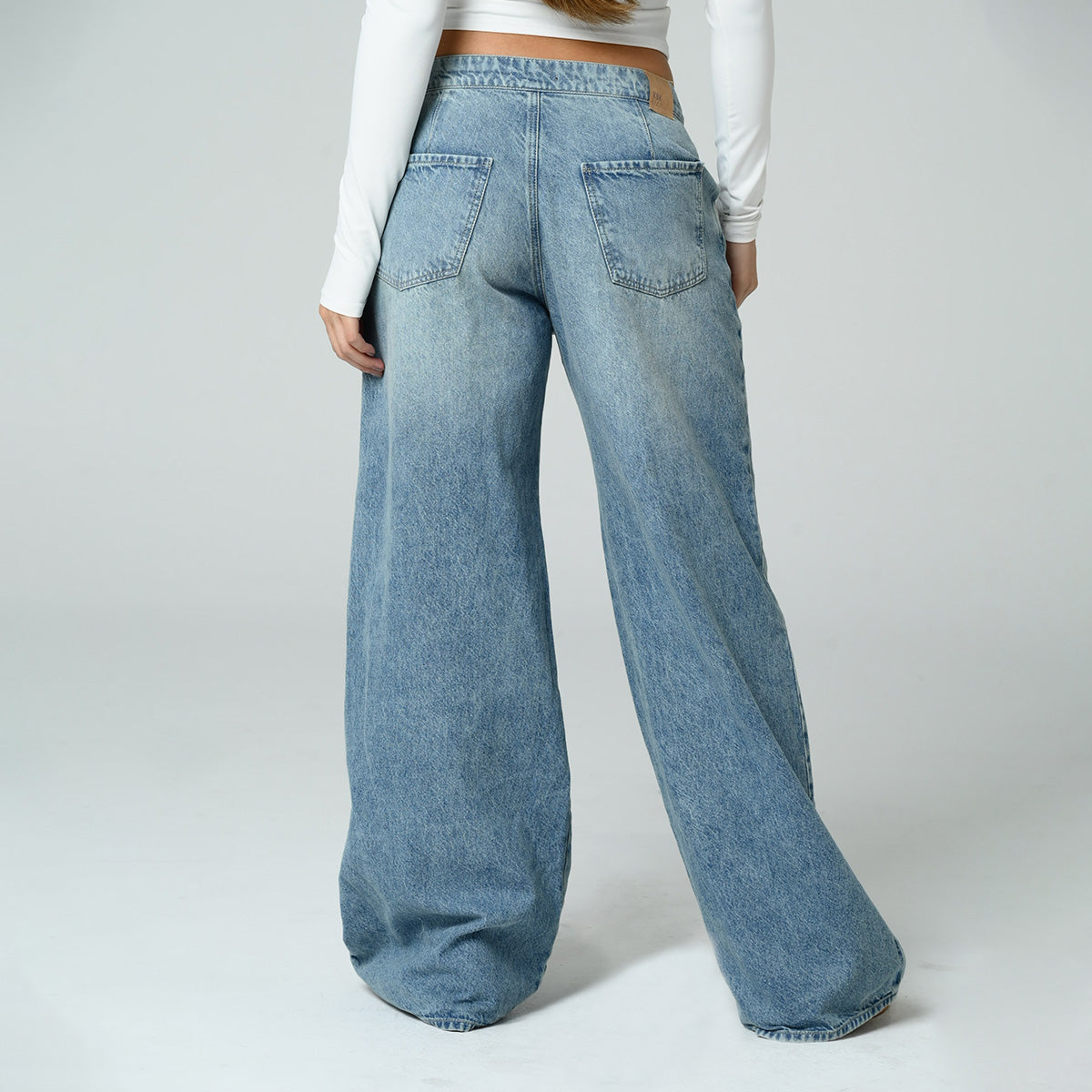 JEAN WIDE LEG TALLE ALTO COULE