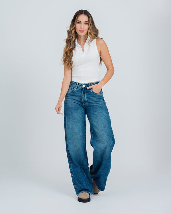JEAN WIDE LEG TALLE ALTO KALOR