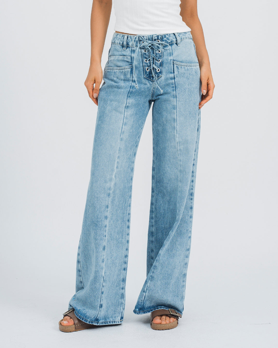 JEAN WIDE LEG TALLE ALTO MAROL