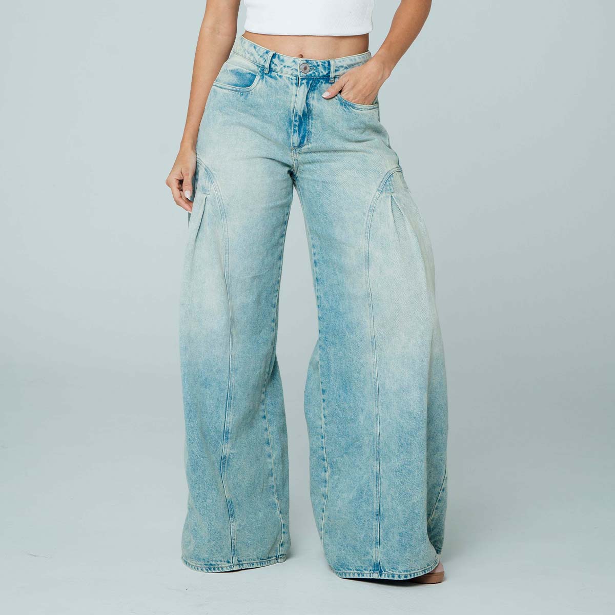 JEAN WIDE LEG TALLE ALTO HAILO