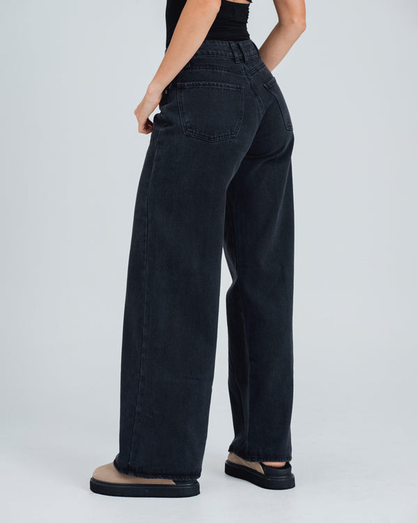 JEAN WIDE LEG TALLE ALTO BRUN