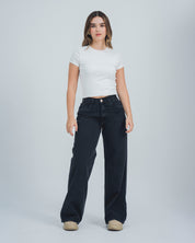JEAN WIDE LEG TALLE ALTO BRUN