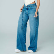 JEAN WIDE LEG TALLE ALTO BOTTI
