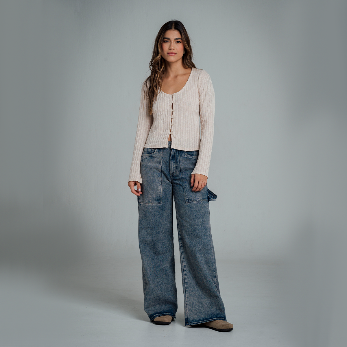 JEAN WIDE LEG TALLE ALTO HAZEL