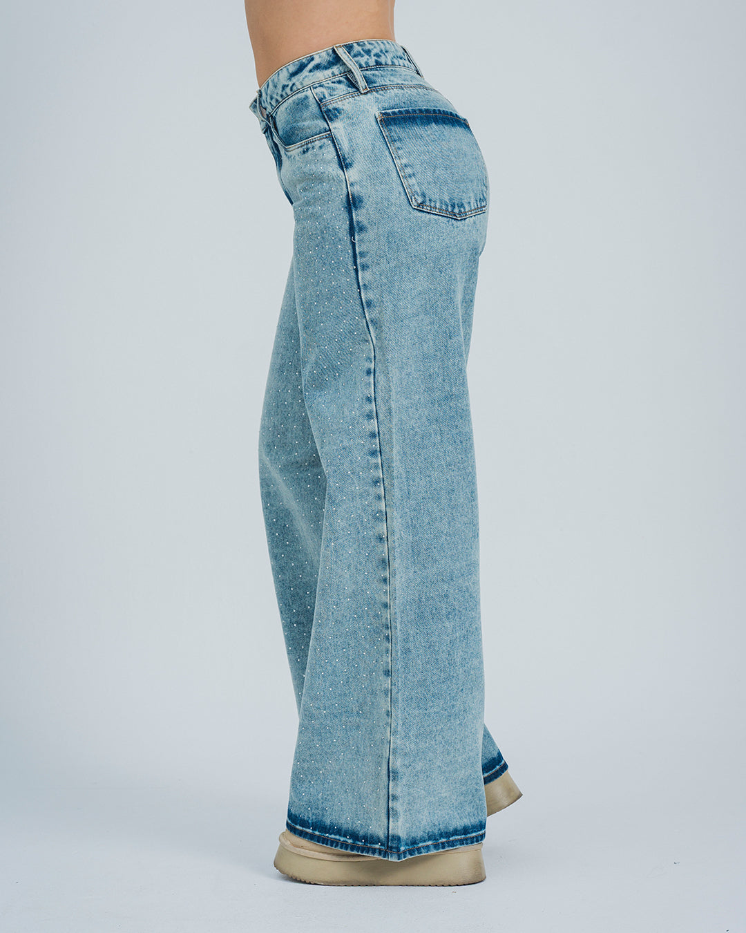 JEAN WIDE LEG TALLE ALTO SALERNO