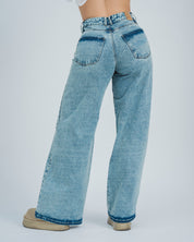 JEAN WIDE LEG TALLE ALTO SALERNO