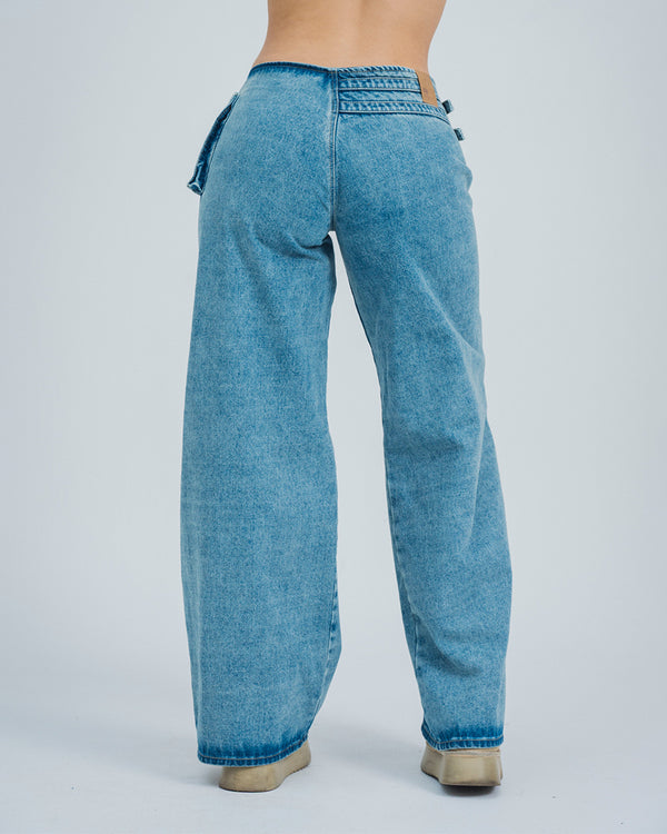 JEAN WIDE LEG TALLE ALTO TRANI