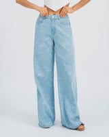 JEAN WIDE LEG TALLE ALTO FARO