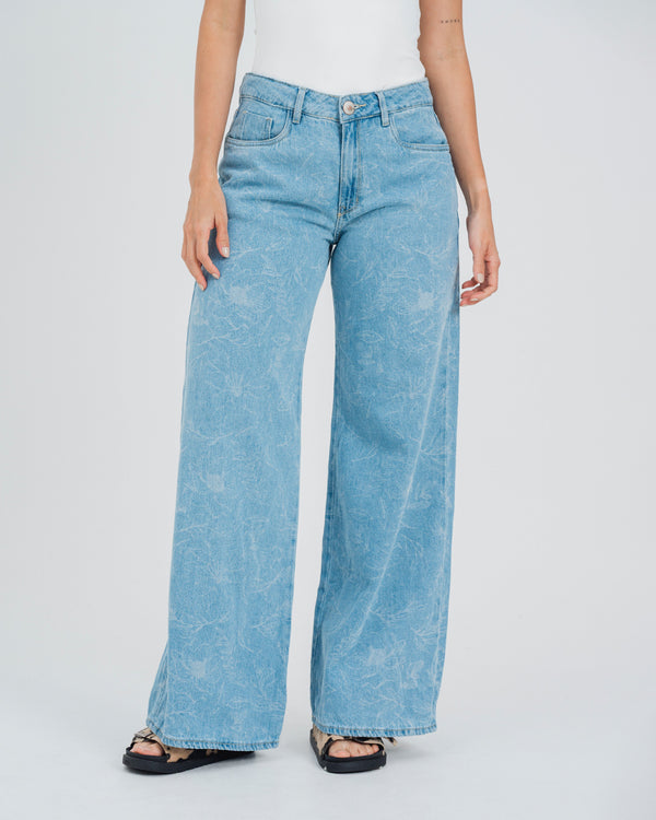 JEAN WIDE LEG TALLE ALTO FARO