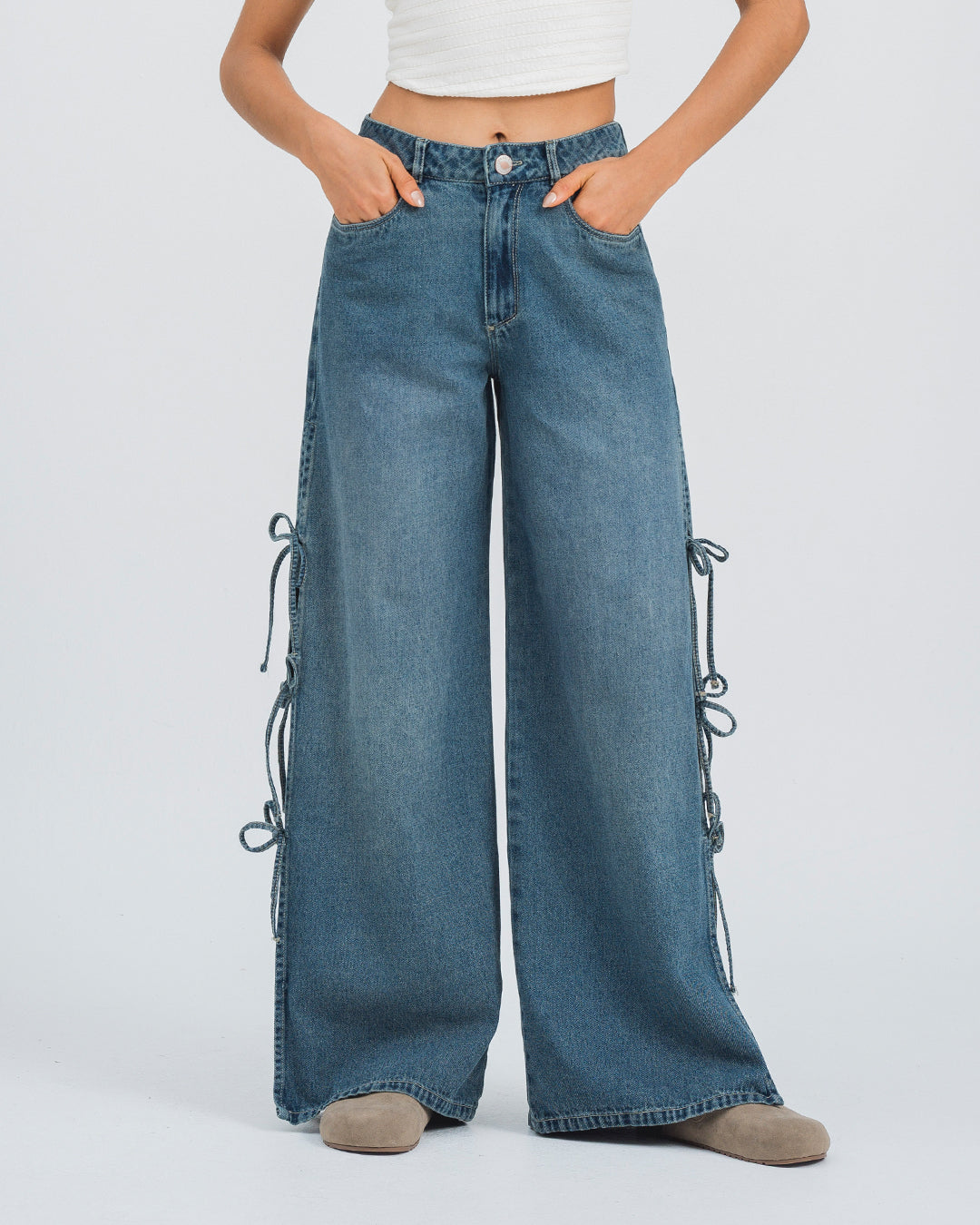 JEAN WIDE LEG TALLE ALTO AURIS