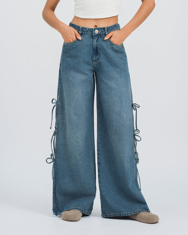 JEAN WIDE LEG TALLE ALTO AURIS