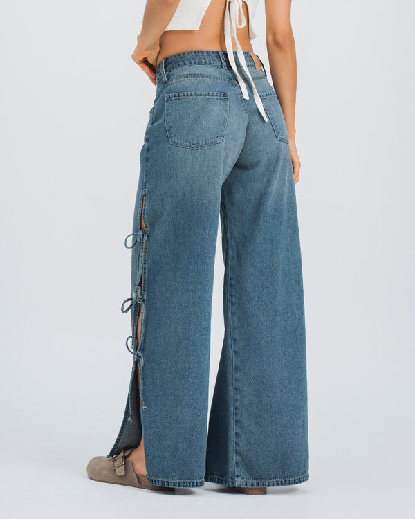 JEAN WIDE LEG TALLE ALTO AURIS