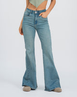 JEAN FLARE TALLE ALTO RAGGI