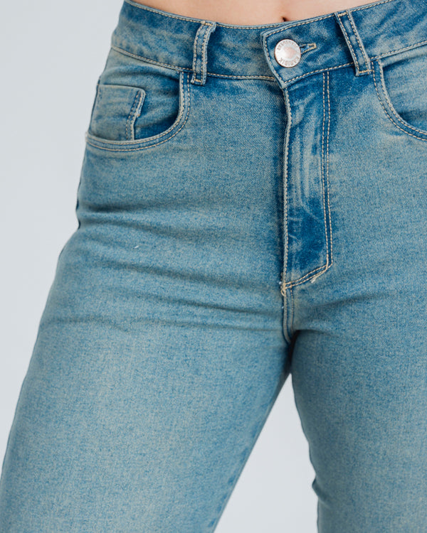 JEAN FLARE TALLE ALTO RAGGI