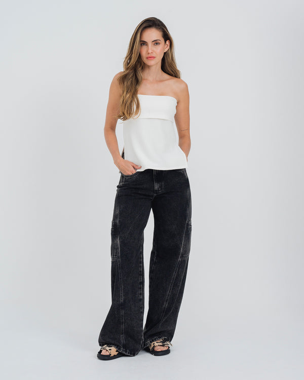 JEAN WIDE LEG TALLE ALTO MANDI