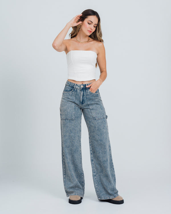 JEAN WIDE LEG TALLE ALTO TESS