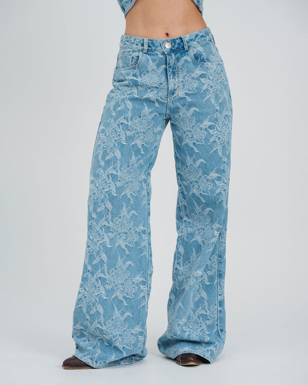 JEAN WIDE LEG TALLE ALTO BLOM
