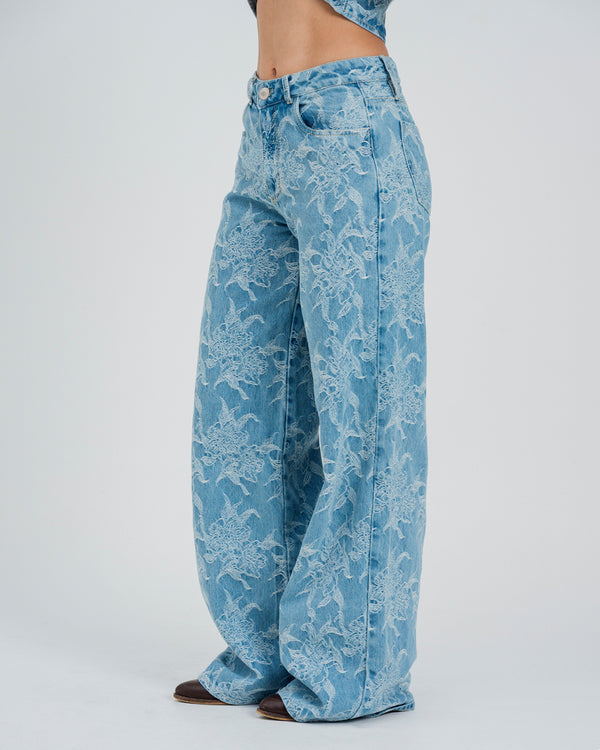 JEAN WIDE LEG TALLE ALTO BLOM