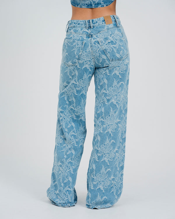 JEAN WIDE LEG TALLE ALTO BLOM