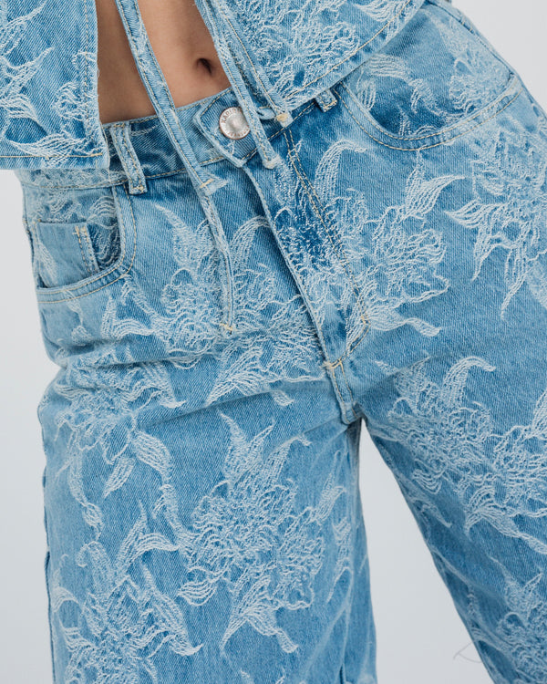 JEAN WIDE LEG TALLE ALTO BLOM