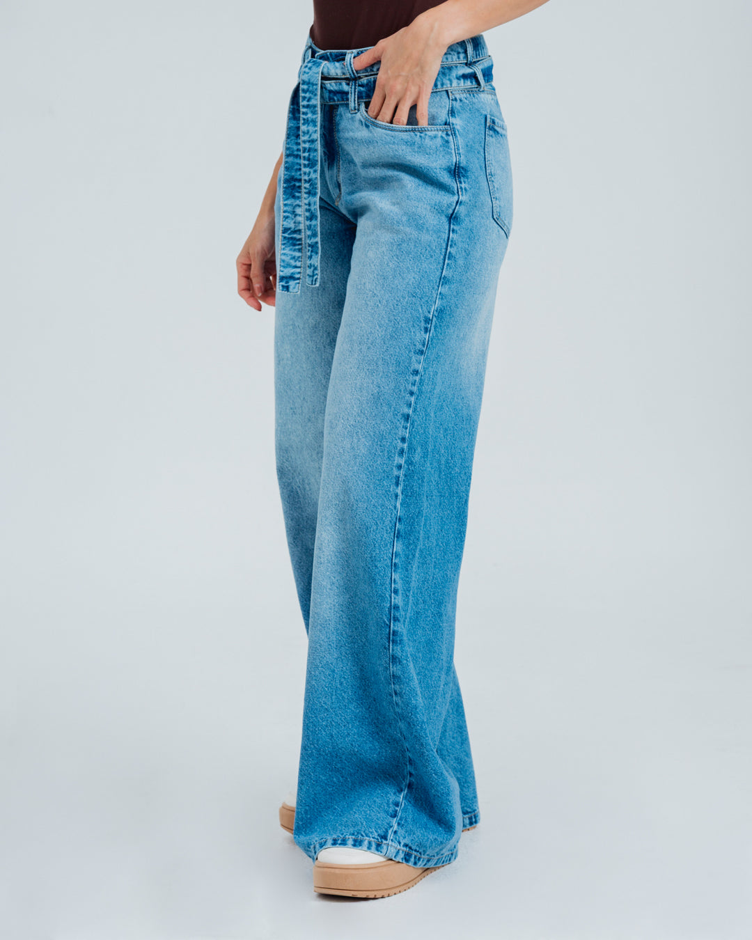 JEAN WIDE LEG TALLE ALTO BOTTINE
