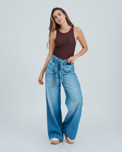 JEAN WIDE LEG TALLE ALTO BOTTINE