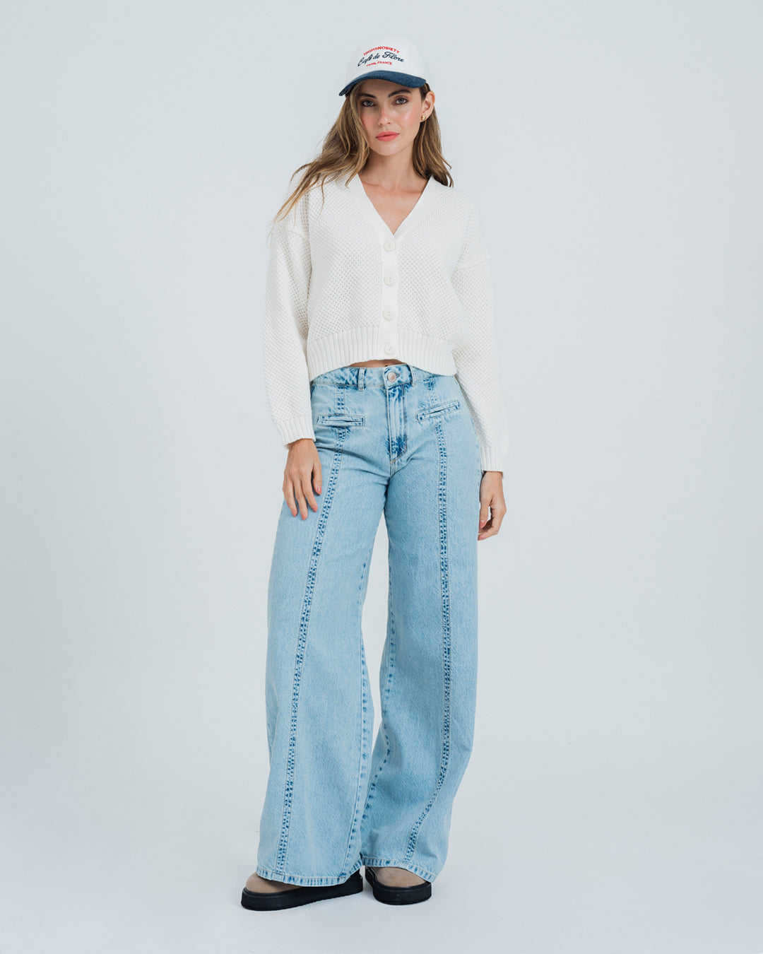 JEAN WIDE LEG TALLE ALTO ARANA