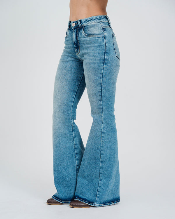 JEAN FLARE TALLE ALTO BRASS