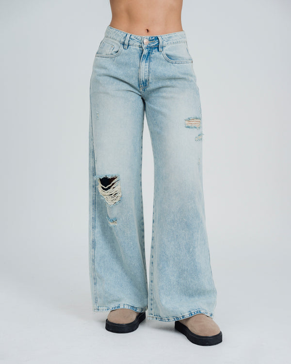 JEAN WIDE LEG TALLE ALTO ELY