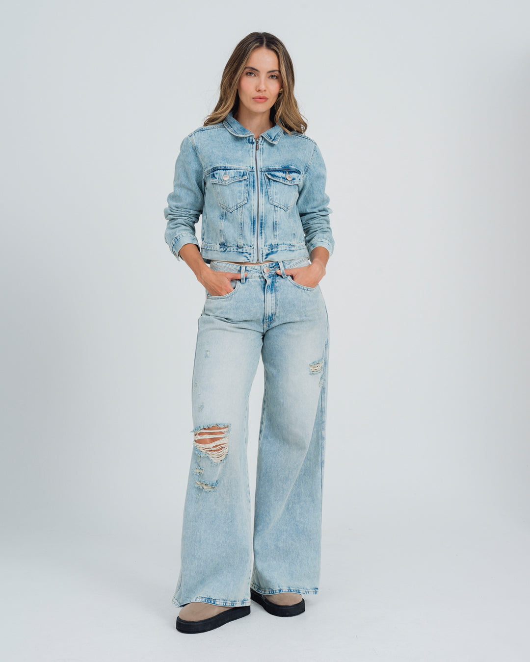 JEAN WIDE LEG TALLE ALTO ELY