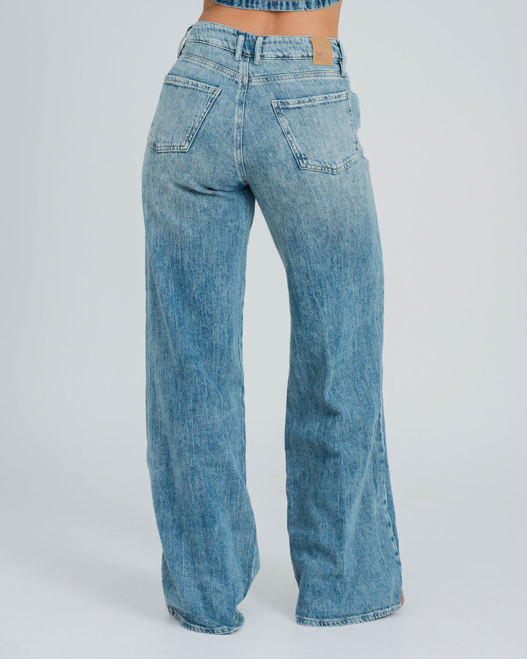 JEAN WIDE LEG TALLE ALTO RISORT