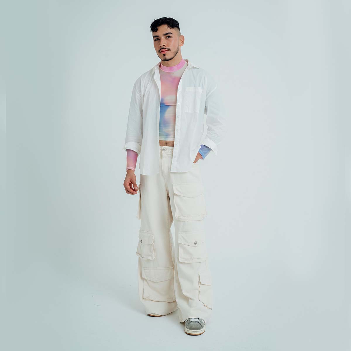 BLUSA AJUSTADA LARGO MEDIO MANGA LARGA N