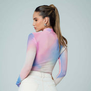 BLUSA AJUSTADA LARGO MEDIO MANGA LARGA N