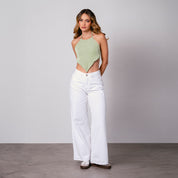 PANTALON WIDE LEG TALLE ALTO PUESI
