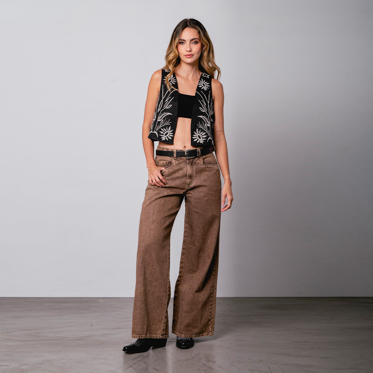 PANTALON WIDE LEG TALLE ALTO GONABI