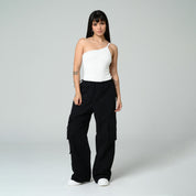 PANTALON PARACHUTE TALLE MEDIO MARE