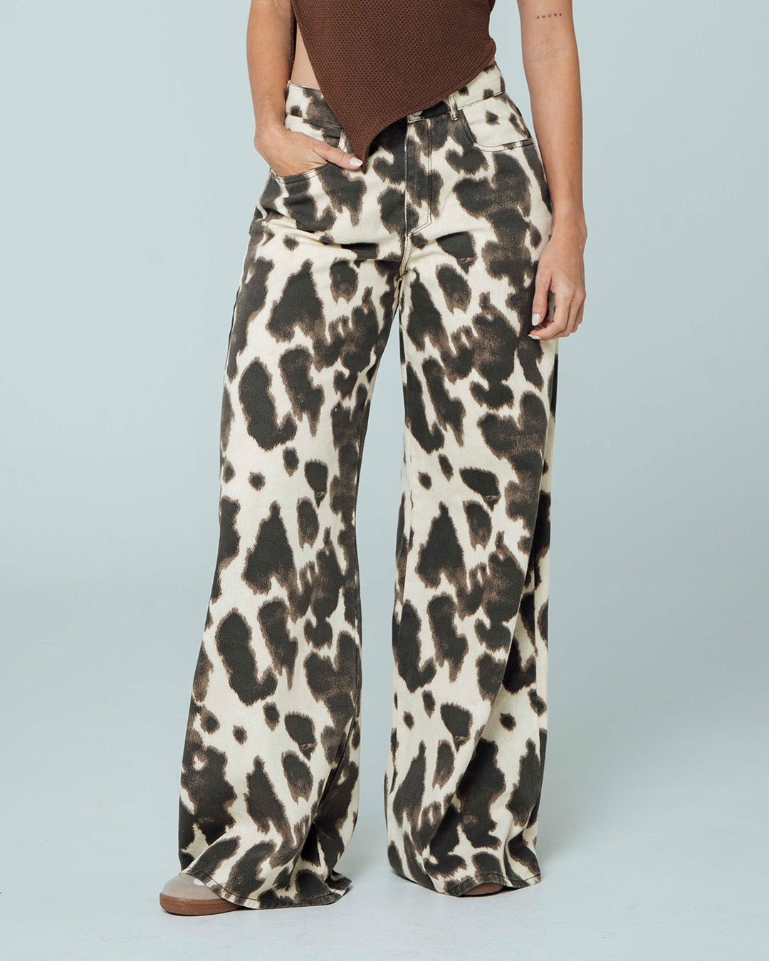 PANTALON WIDE LEG TALLE ALTO COWLOV