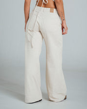 PANTALON WIDE LEG TALLE ALTO VANILE