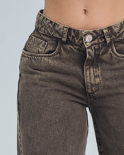 PANTALON WIDE LEG TALLE ALTO MARRONE