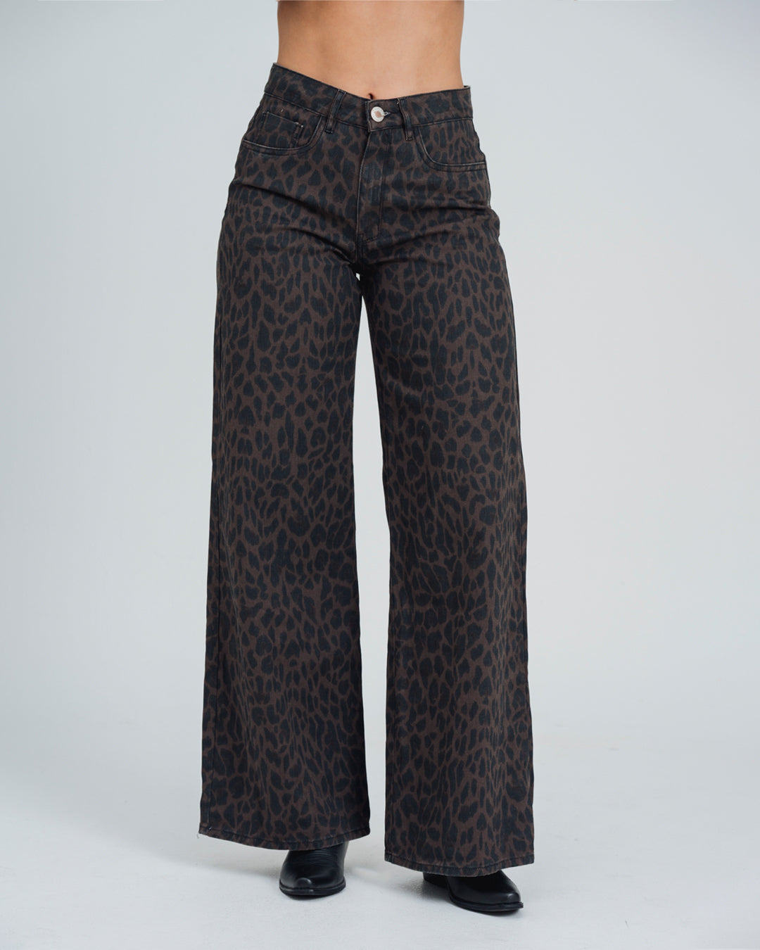 PANTALON WIDE LEG TALLE ALTO LEOPI